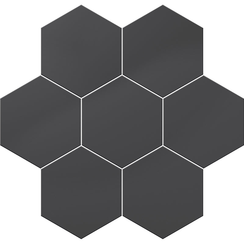 Shop Mir Terra Black Hex |   Artistic Tile & Stone