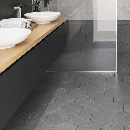 Shop Mir Terra Nero Hex | Artistic Tile & Stone