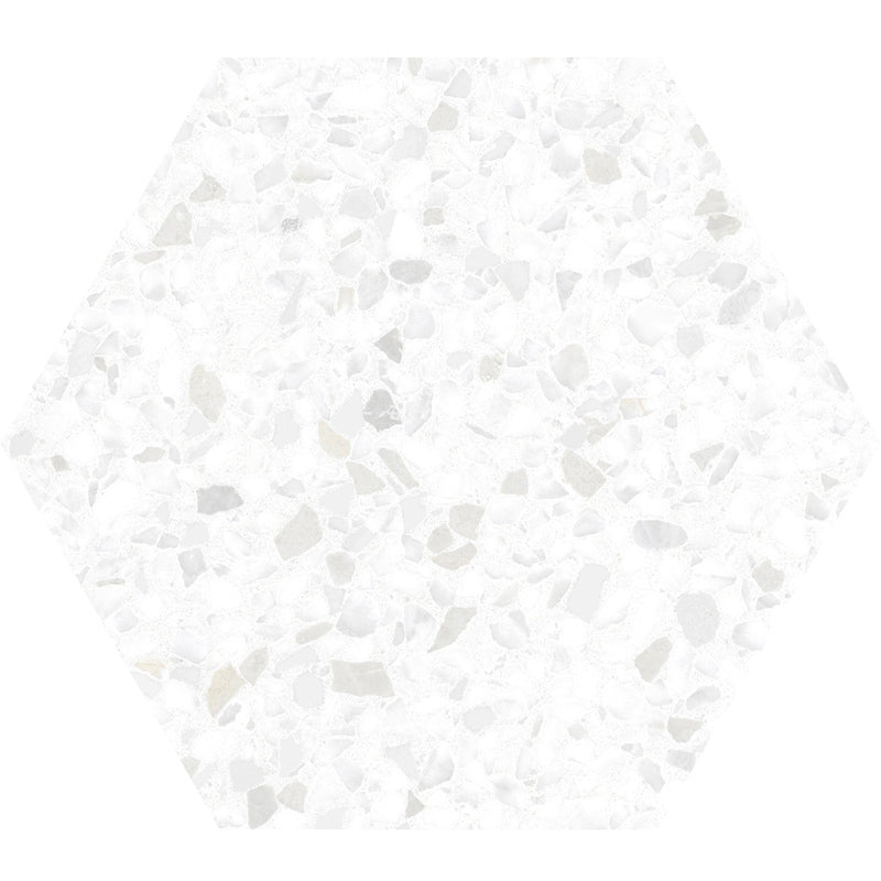 Shop Mir Terra White Speck Hex |   Artistic Tile & Stone