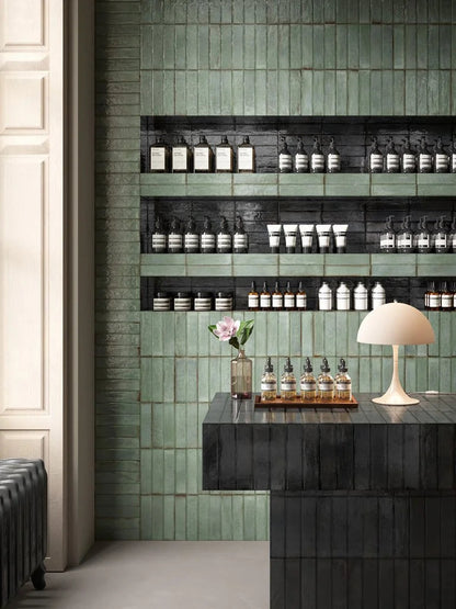 Shop Tetris Sage 2x8 |   Artistic Tile & Stone