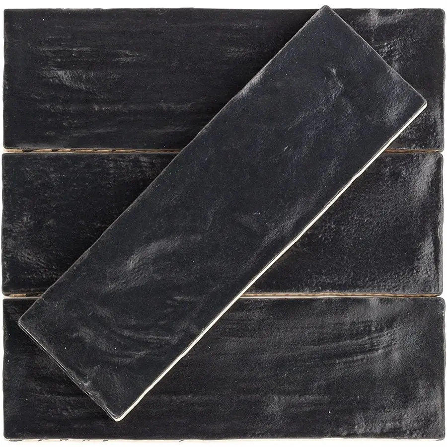 Shop SOHO Myorca Zellige Look Black Satin 2x8 |   Artistic Tile & Stone