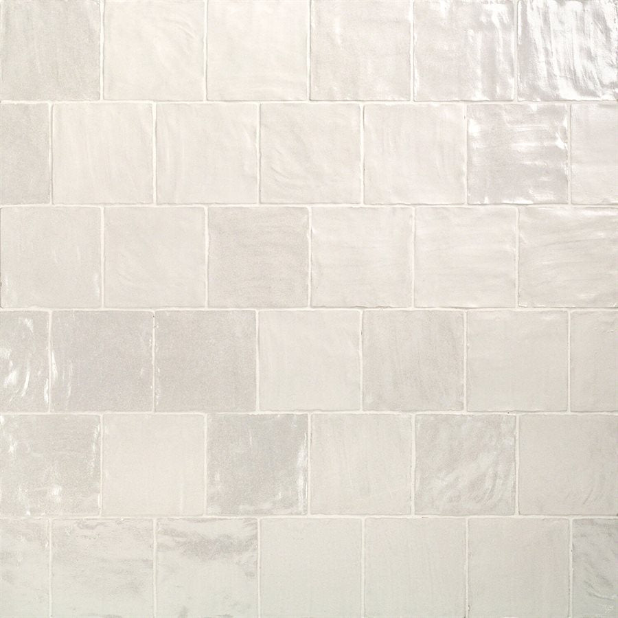 Shop Zellige White Satin 4x4 |   Artistic Tile & Stone