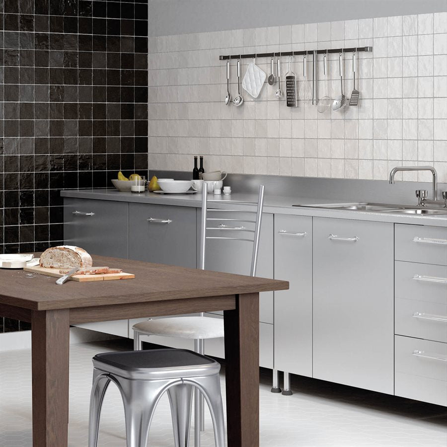 Shop Zellige White Satin 4x4 |   Artistic Tile & Stone