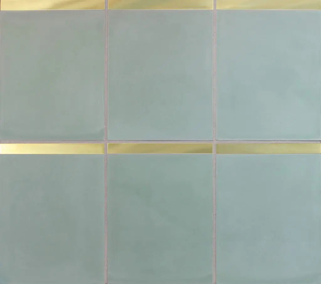 Shop Kavim 2 Green 6x8 with Brass Insert |   Artistic Tile & Stone