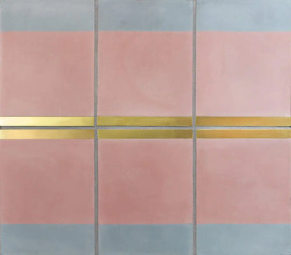 Shop Kavim 3 Rose & Gray 6x8 with Brass Insert |   Artistic Tile & Stone