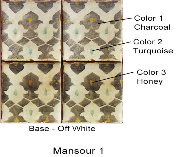 Shop Tabarka Mansour 1 on 4-5/8 x 4-5/8Â |Â Â  Artistic Tile & Stone