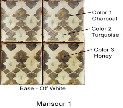 Shop Tabarka Mansour 1 on 4-5/8 x 4-5/8Â |Â Â  Artistic Tile & Stone