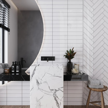 Tuxedo 3x12 Tile Gloss White