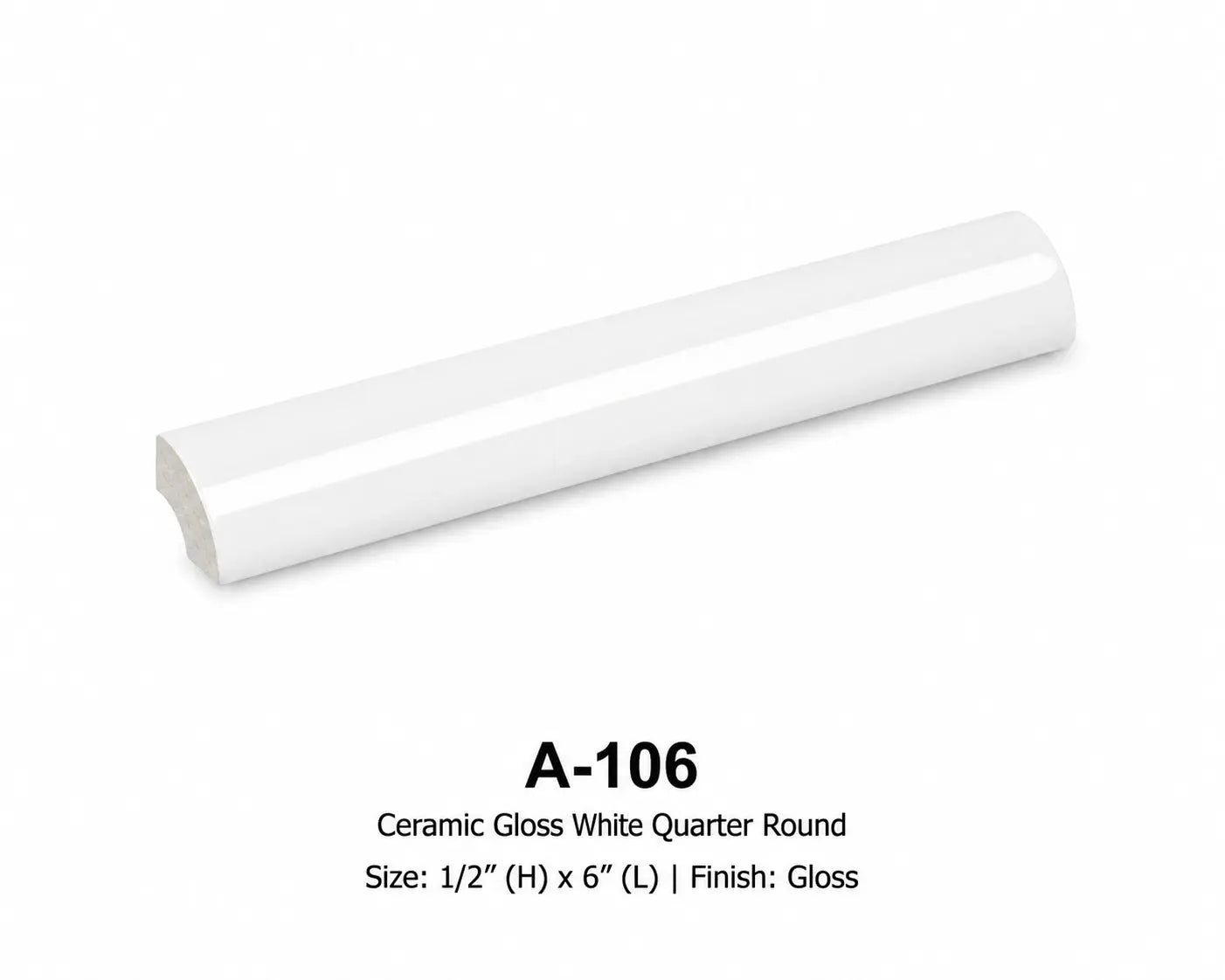 Shop Tuxedo A106 6 inch Quarter Round |   Artistic Tile & Stone