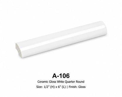 Shop Tuxedo A106 6 inch Quarter Round |   Artistic Tile & Stone