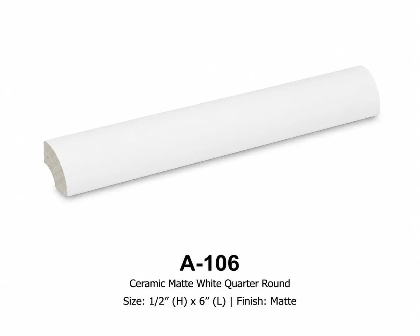 Shop Tuxedo A106 6 inch Quarter Round |   Artistic Tile & Stone