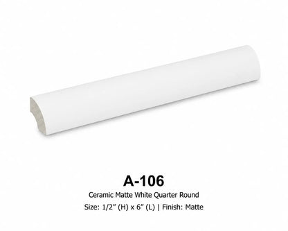 Shop Tuxedo A106 6 inch Quarter Round |   Artistic Tile & Stone