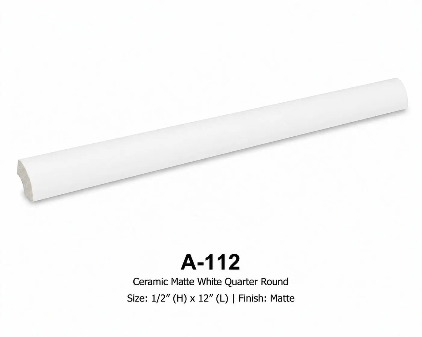 Shop Tuxedo A112 12 inch Quarter Round |   Artistic Tile & Stone