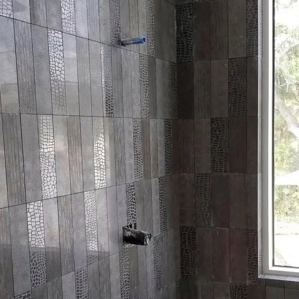 Shop Mir Skalini 3x12 Etched Dots Black | Artistic Tile & Stone