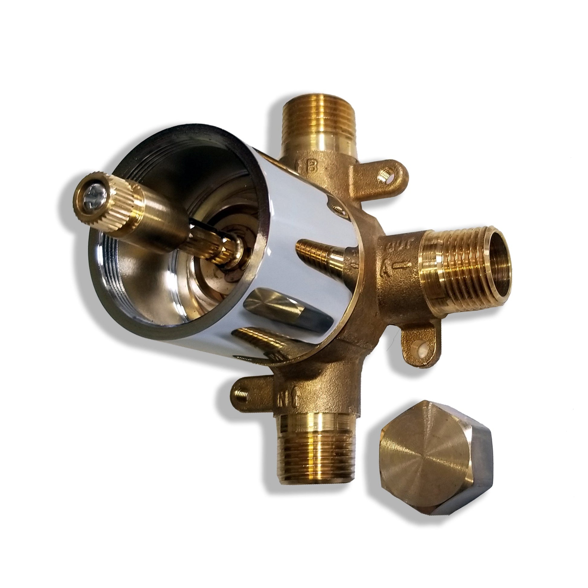 Shop Fluid F5600B 3-way Diverter Rough-in Thermostatic Valve with Shutoff |   Artistic Tile & Stone