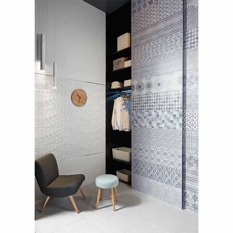 Shop Mir Movement Ivory Deco 11.7 x 39.2 |   Artistic Tile & Stone