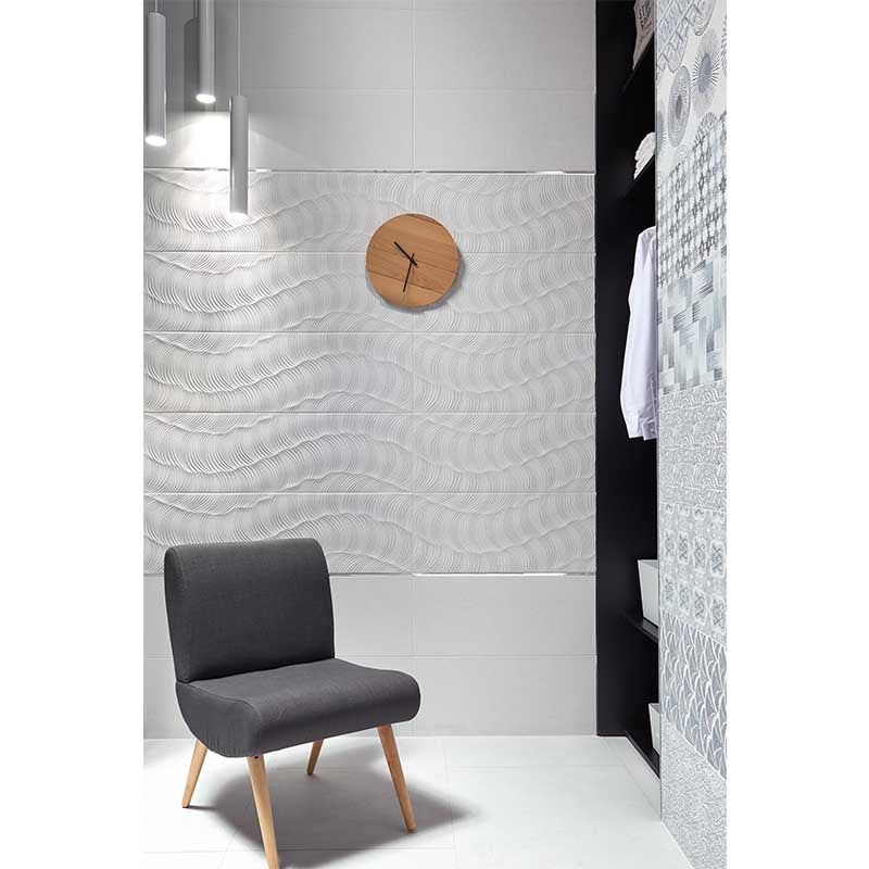 Shop Mir Movement Ivory Deco 11.7 x 39.2 |   Artistic Tile & Stone