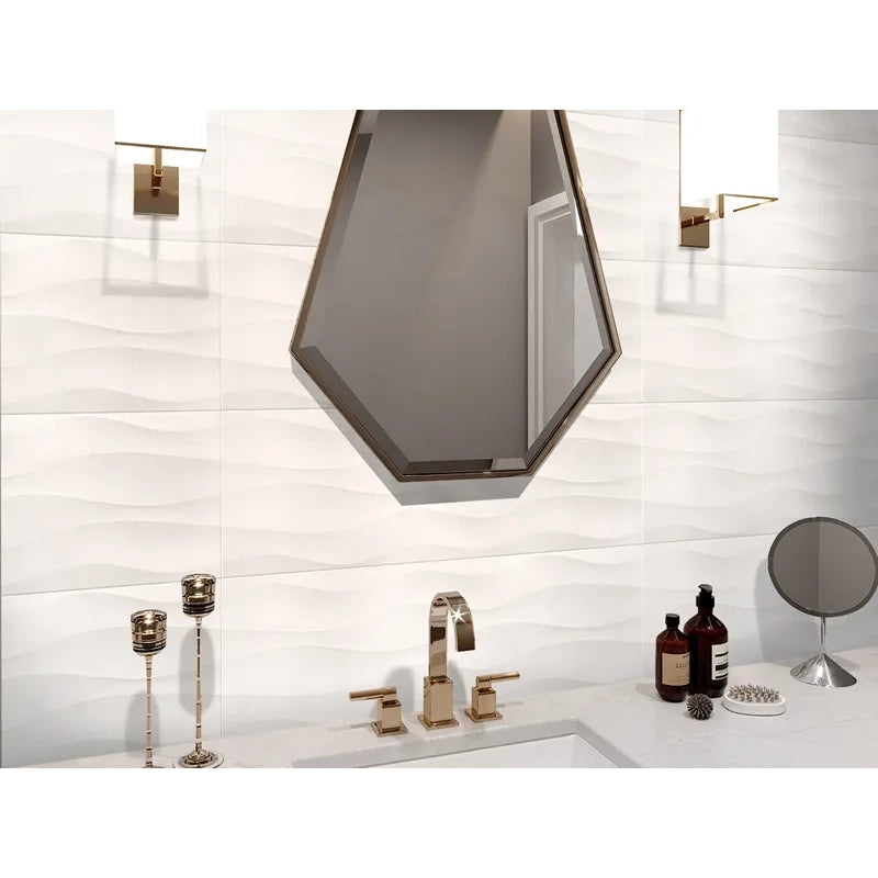 Shop Mir Matrix Blanco Wave 11.7 x 35.2 |   Artistic Tile & Stone