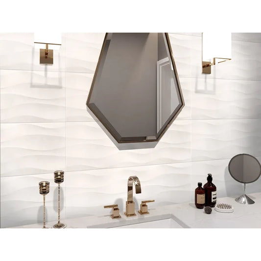 Shop Mir Matrix Blanco Wave 11.7 x 35.2 |   Artistic Tile & Stone