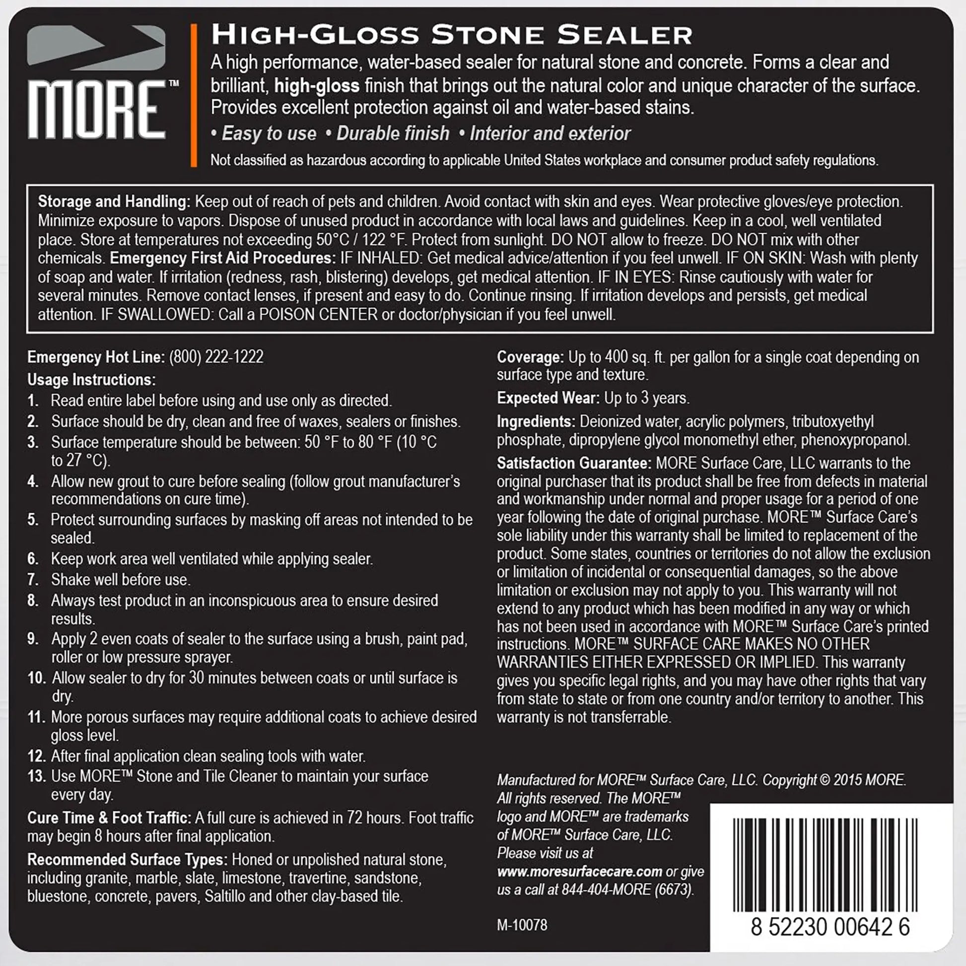 More High Gloss Stone Sealer Gallon 