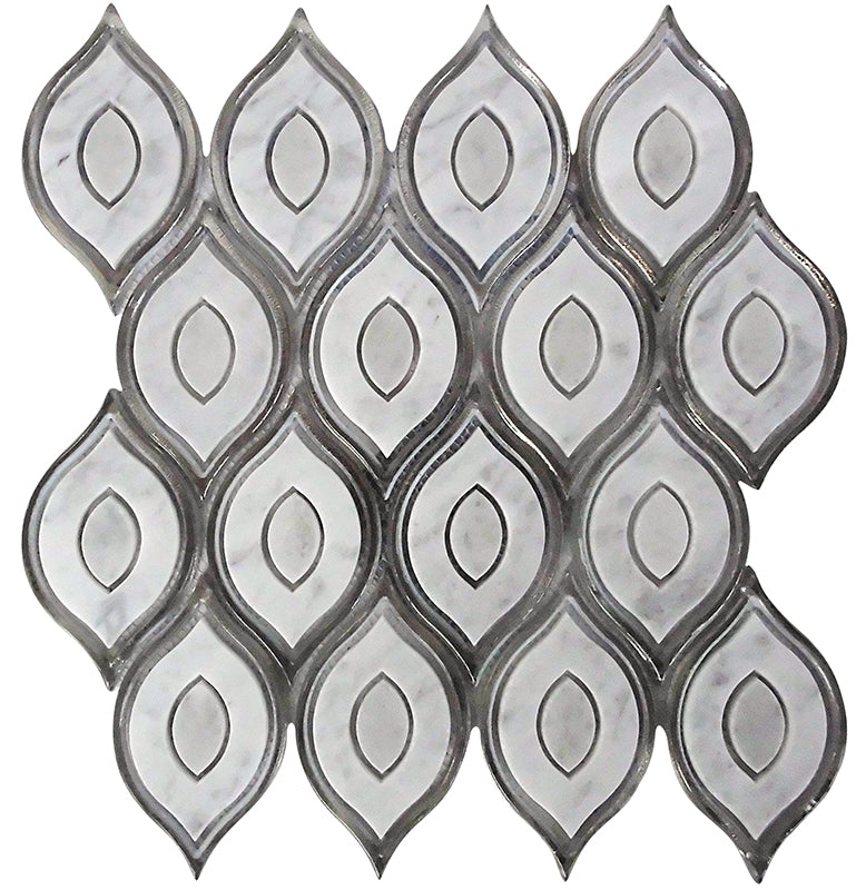 Shop Mir Skalini Peacock White |   Artistic Tile & Stone