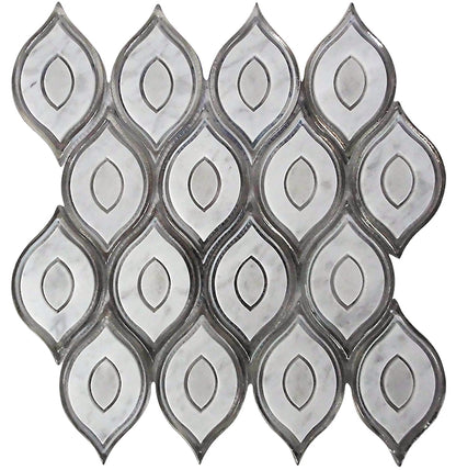 Shop Mir Skalini Peacock White |   Artistic Tile & Stone