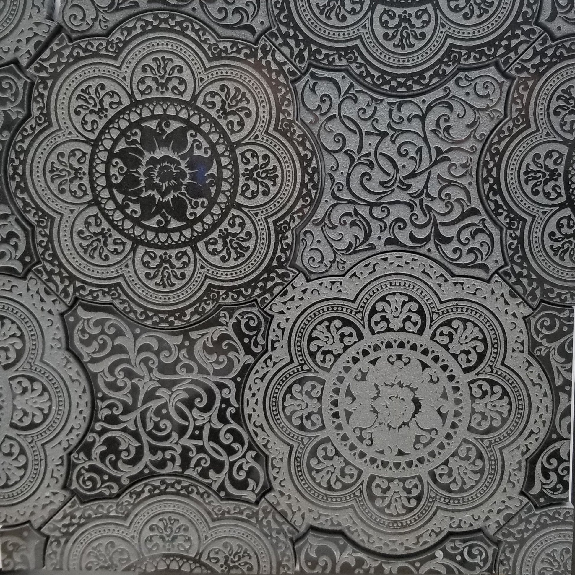 Shop Mir Skalini Pantheon Floreale Black |   Artistic Tile & Stone