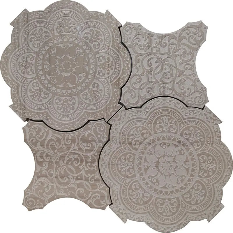 Shop Mir Skalini Pantheon Floreale Grey | Artistic Tile & Stone