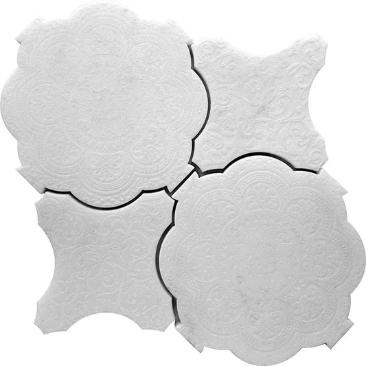 Shop Skalini Pantheon Floreale White |   Artistic Tile & Stone
