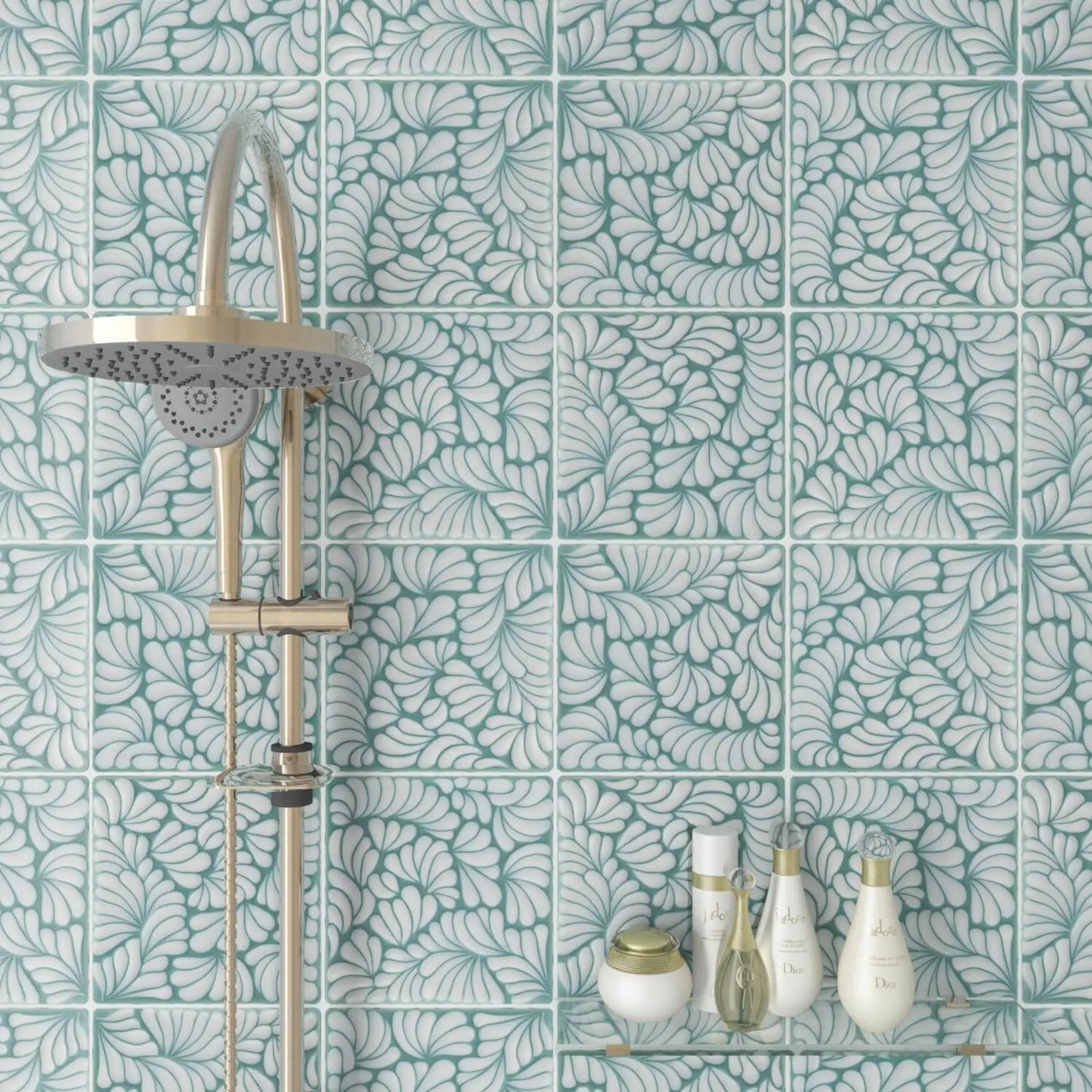 Shop Catalina Plumeada Aqua 6x6 | Artistic Tile & Stone