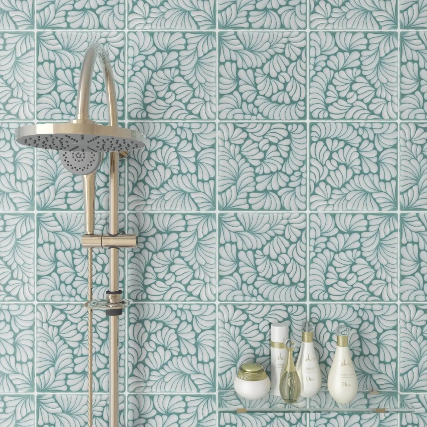 Shop Catalina Plumeada Aqua 6x6 | Artistic Tile & Stone