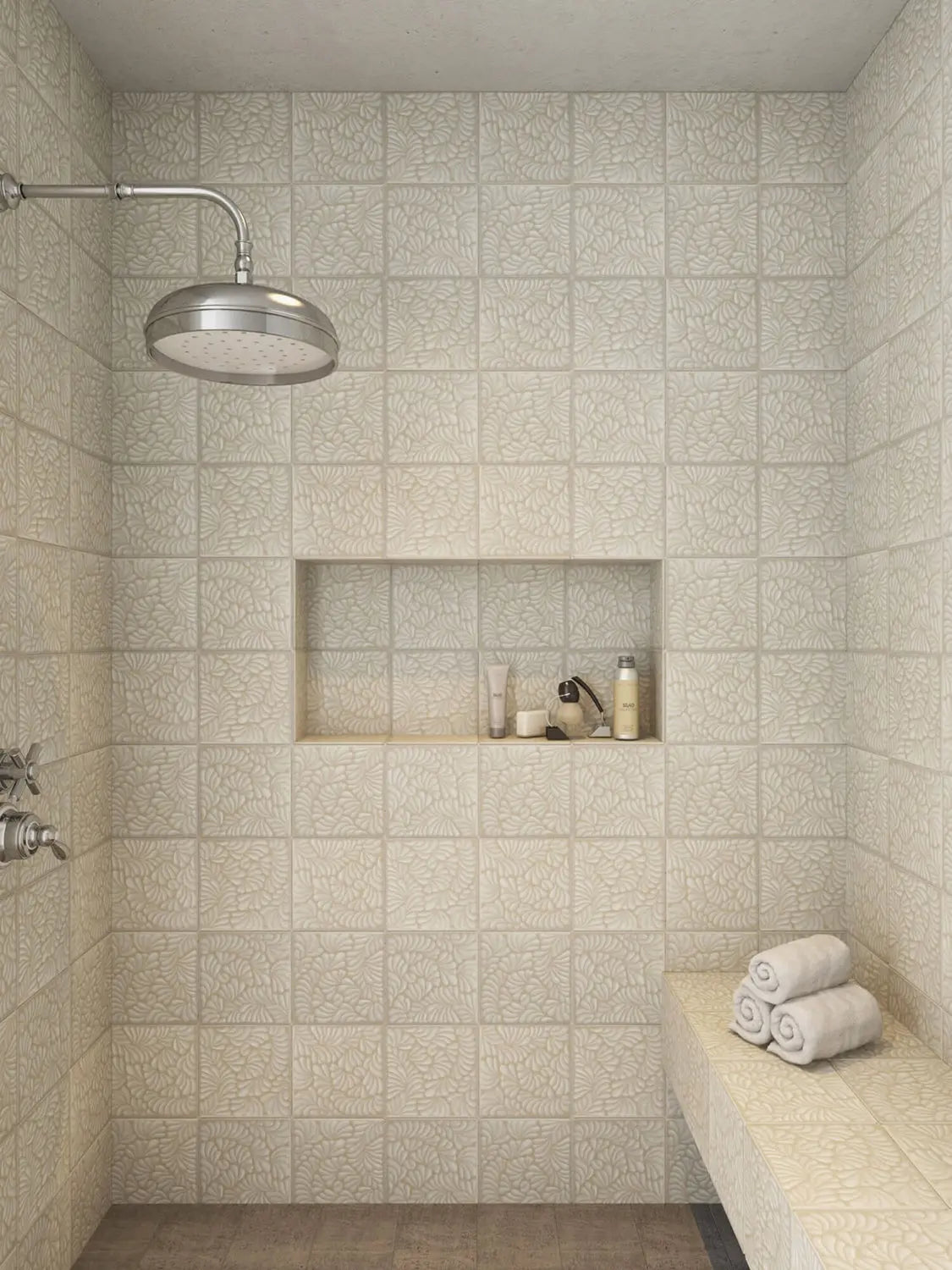 Shop Catalina Plumeada Crema 6x6 |   Artistic Tile & Stone