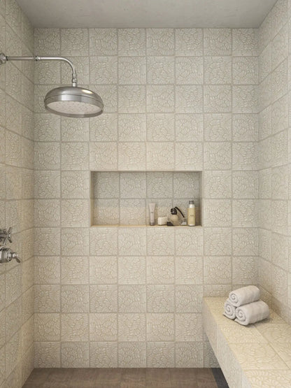 Shop Catalina Plumeada Crema 6x6 |   Artistic Tile & Stone