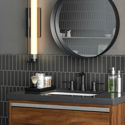 Shop Tuxedo 2x8 Tile Satin Black |   Artistic Tile & Stone