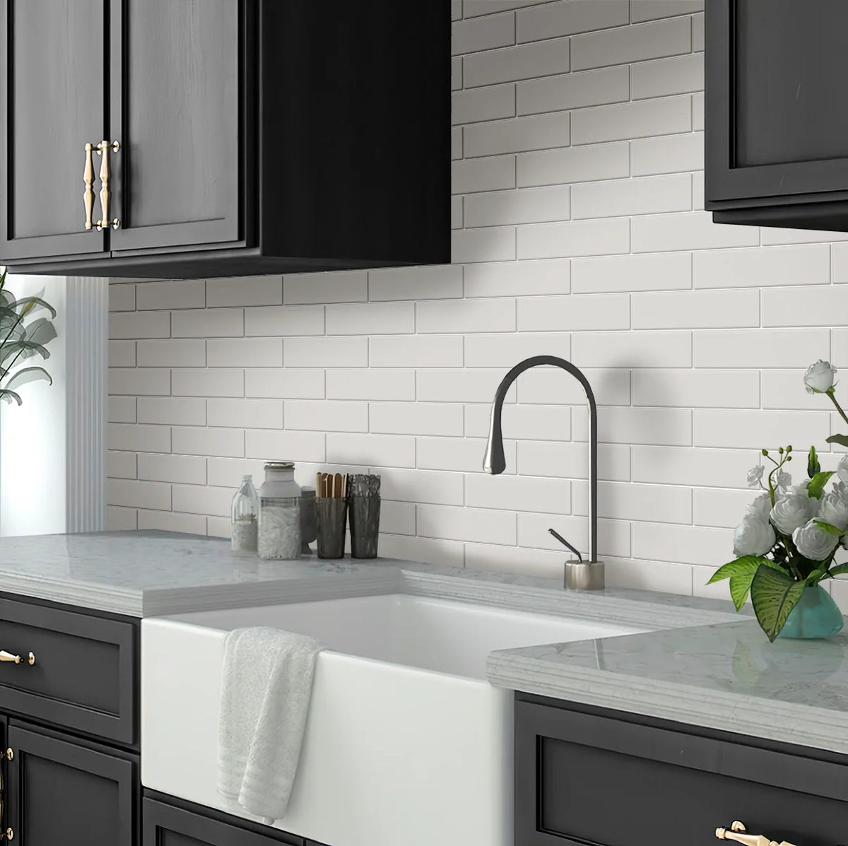 Tuxedo 2x8 Tile Matte White