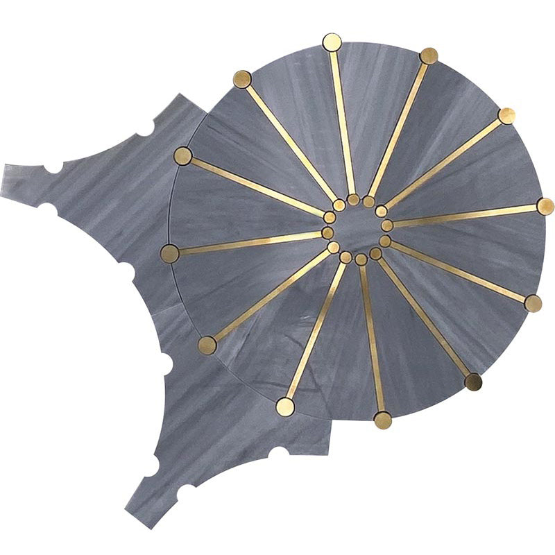 Shop Mir Skalini Rockefeller Grey Sunburst |   Artistic Tile & Stone