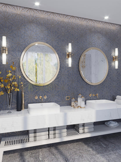Shop Mir Skalini Rockefeller Grey Sunburst |   Artistic Tile & Stone