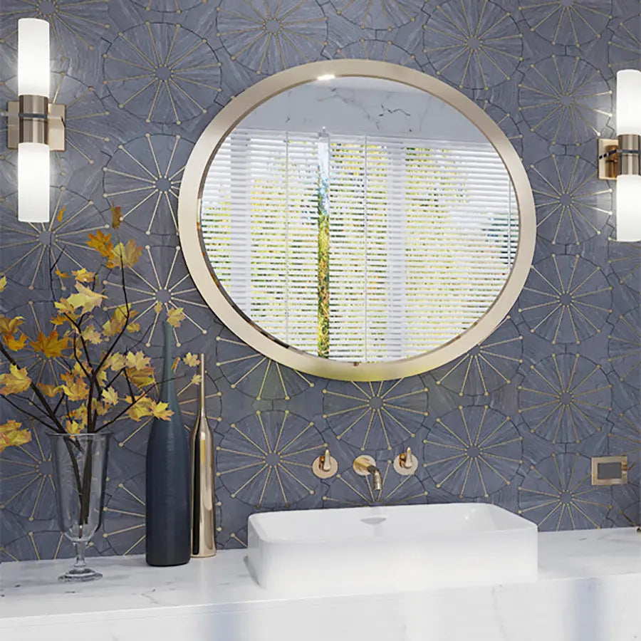 Shop Mir Skalini Rockefeller Grey SunburstÂ |Â Â  Artistic Tile & Stone