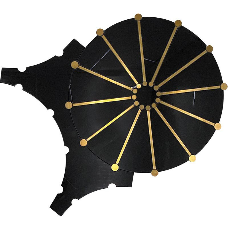 Shop Mir Skalini Rockefeller Black Sunburst |   Artistic Tile & Stone