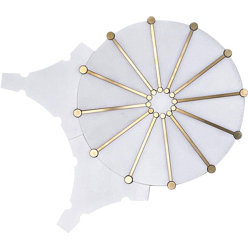 Shop Mir Skalini Rockefeller White Sunburst |   Artistic Tile & Stone