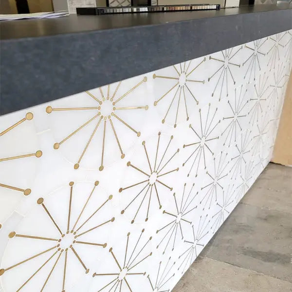 Shop Mir Skalini Rockefeller White SunburstÂ |Â Â  Artistic Tile & Stone
