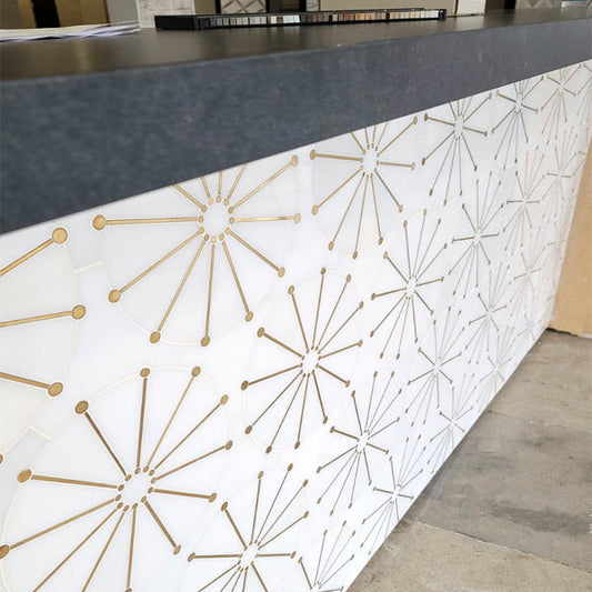 Shop Skalini Rockefeller White Sunburst |   Artistic Tile & Stone