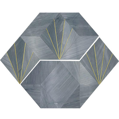 Shop Mir Skalini Rockefeller Grey Crown (Set of 2) |   Artistic Tile & Stone