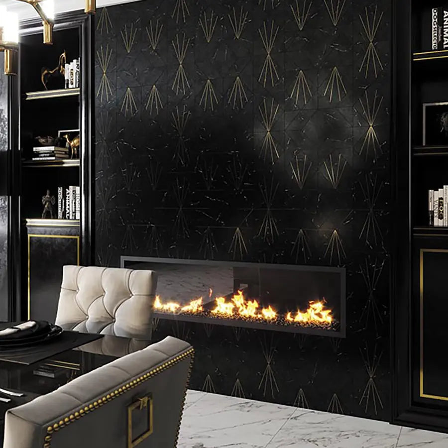 Shop Mir Skalini Rockefeller Black Crown (Set of 2)Â |Â Â  Artistic Tile & Stone