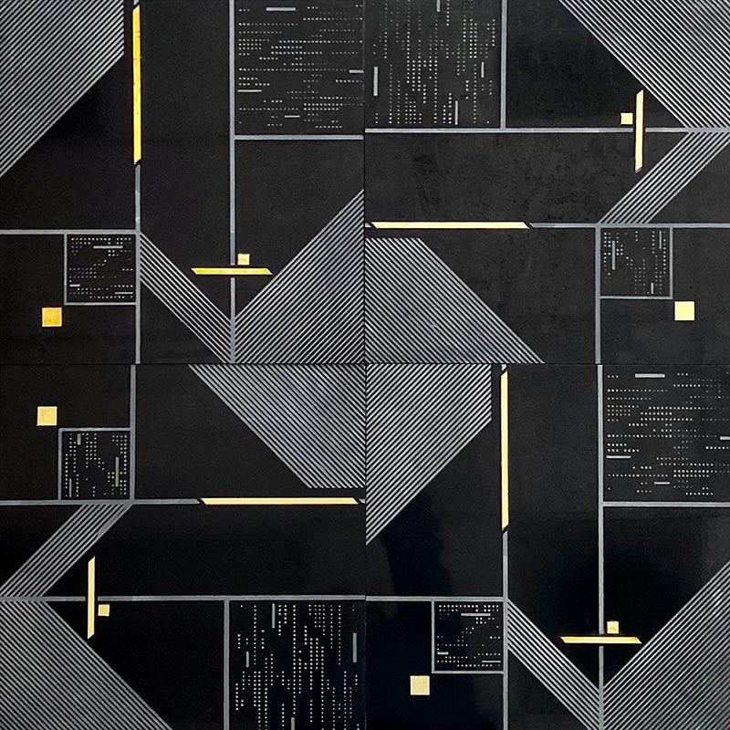 Shop Mir Skalini Rockefeller Black Nouveau |   Artistic Tile & Stone