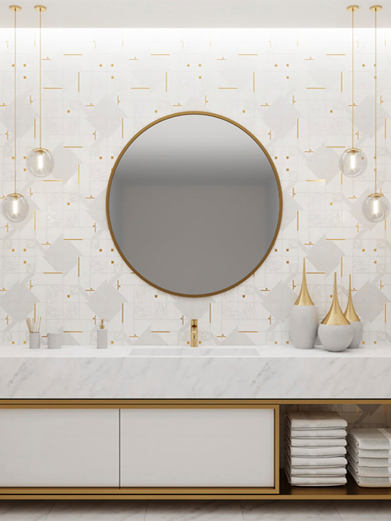 Shop Mir Skalini Rockefeller White Nouveau |   Artistic Tile & Stone