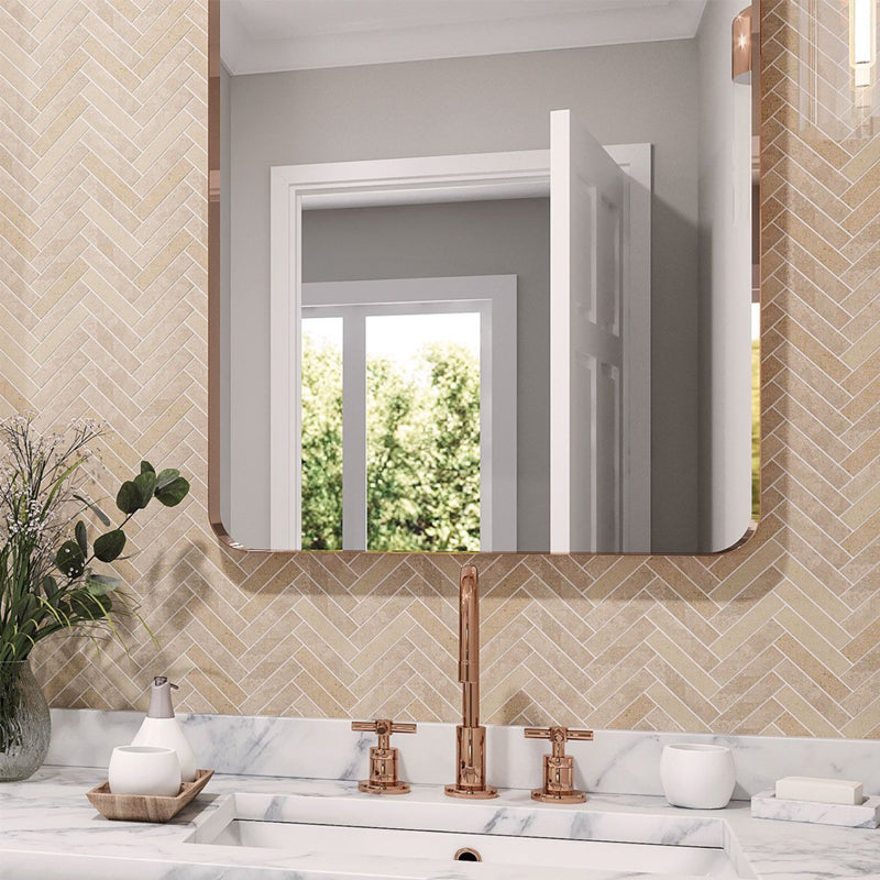 Shop Mir Stellar Sand Herringbone |   Artistic Tile & Stone