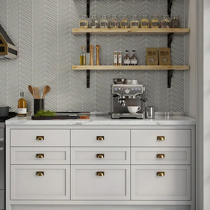 Shop Palms Fog Gloss 9-1/4 x 11-3/4 |   Artistic Tile & Stone