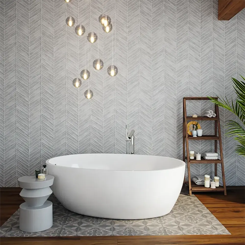 Shop Palms Glacier Gloss 9-1/4 x 11-3/4 |   Artistic Tile & Stone