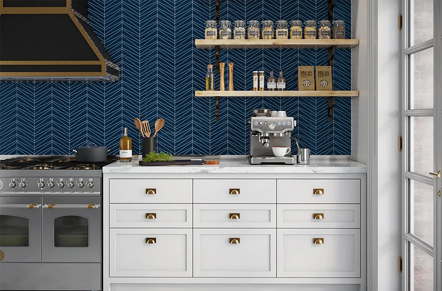 Shop Palms Midnight Matte 9-1/4 x 11-3/4 |   Artistic Tile & Stone